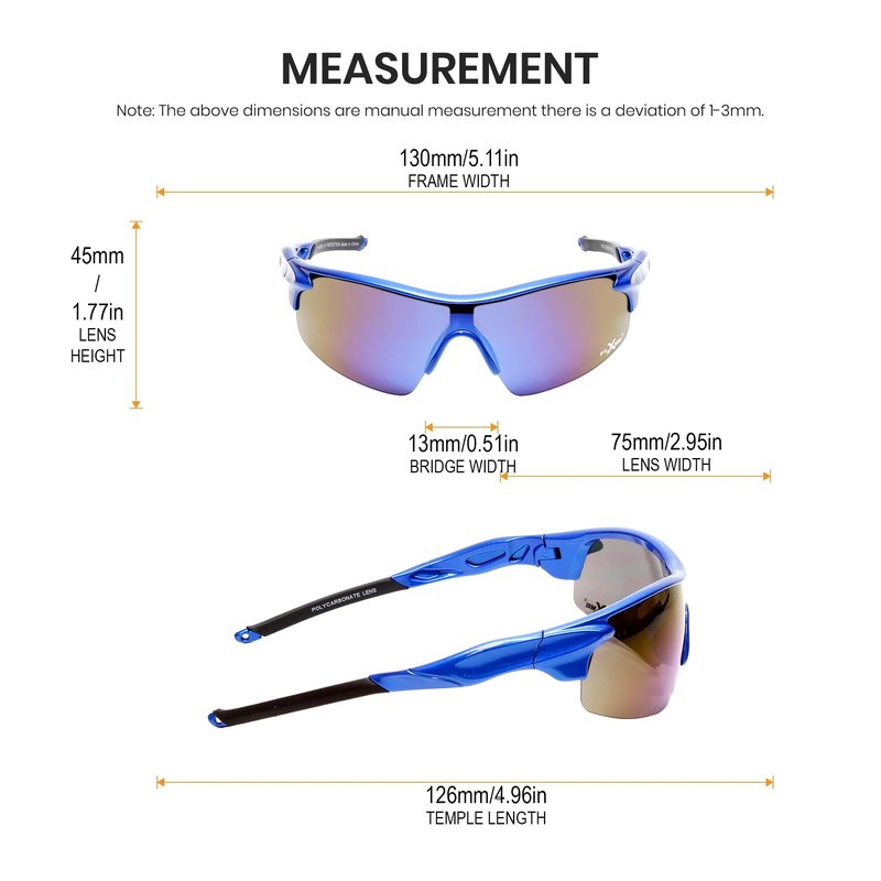 Calabria Rally Cobalt Black/Blue Mirror Pickleball Sunglasses for Women Polarized Pickleball Glasses for Men Racquetball Protective Eyewear Outdoor Sunglasses Men Sport Golf Squash Cricket Glasses