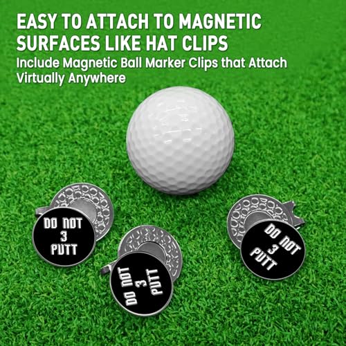Finger Ten Golf Ball Marker with Hat Clip – Markers Only (3 Putt Variant)