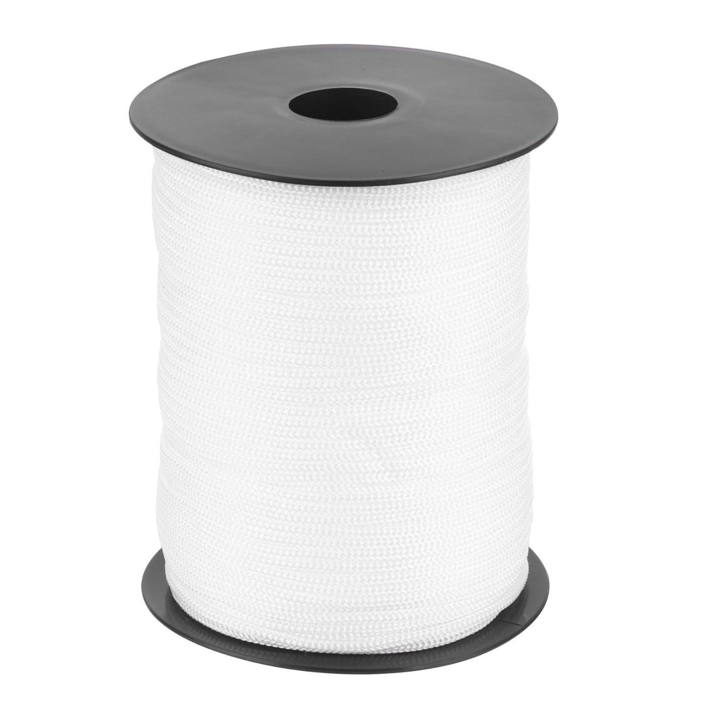 MECCANIXITY 1/8 Inch Polypropylene Rope Braided Ropes, 328ft Nylon Rope Hollow Utility Cord String for Clothesline, Camping, Hiking, Outdoor, White