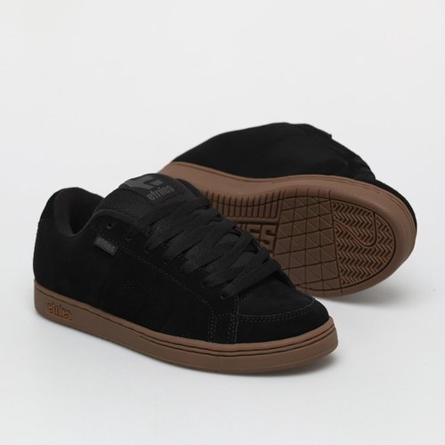 Etnies Kingpin - Classic Skate Heritage Fashion Style with on-Trend Puffy Look, Reinforced Cupsole - Black/Dark Grey/Gum - 8.5