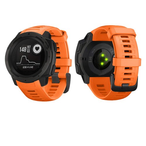 KHZBS Men's Silicone watch bands Replacement fit for Garmin Instinct Outdoor sports rubber watch strap Smart Wristband Belt Tools accessories