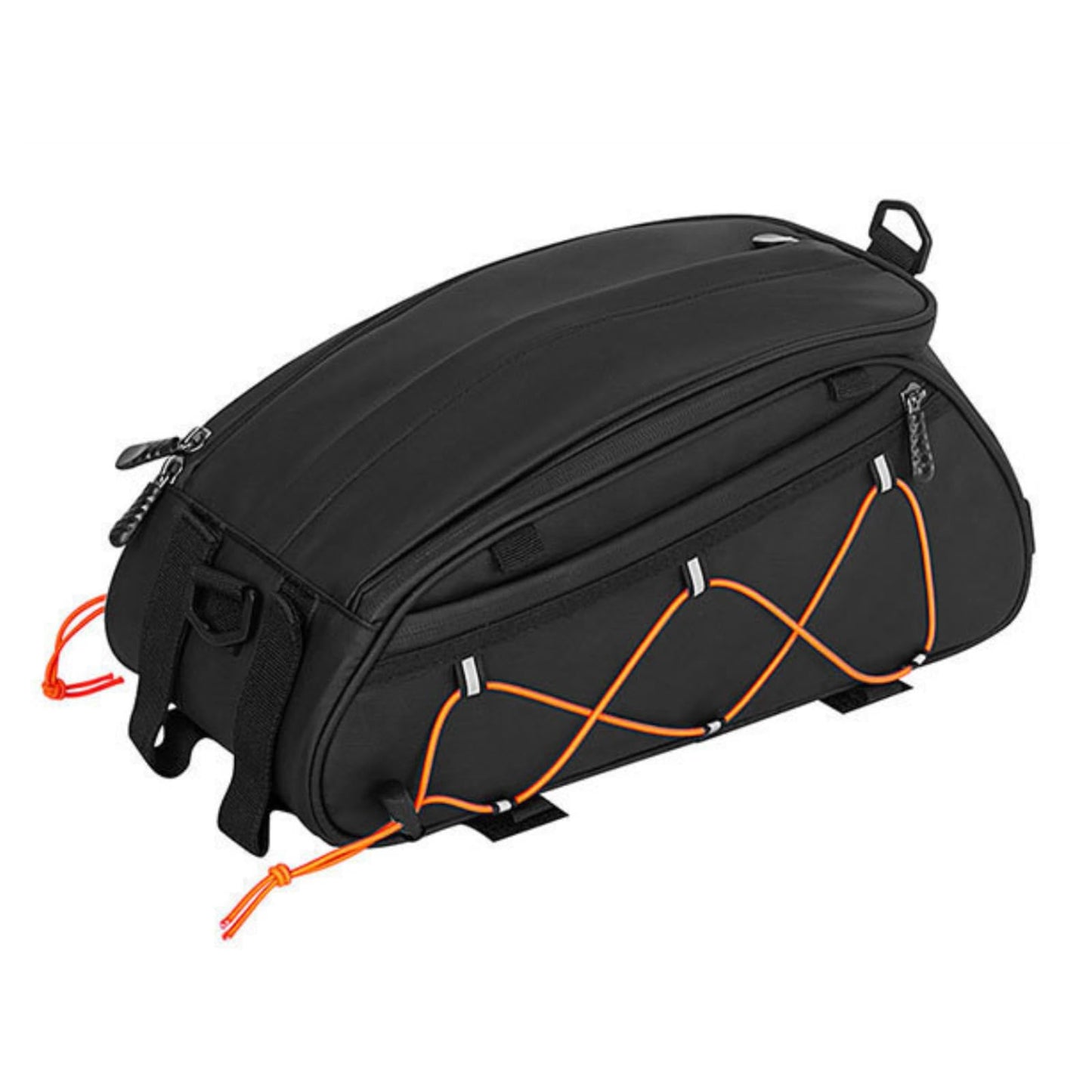 GlneYos Rear Bike Rack bag,Bicycle Trunk Pannier Saddle Seat Bag Bike Accessories with shoulder strap large capacity Waterproof Reflective Bicycle Frame Bag Panniers for riding black
