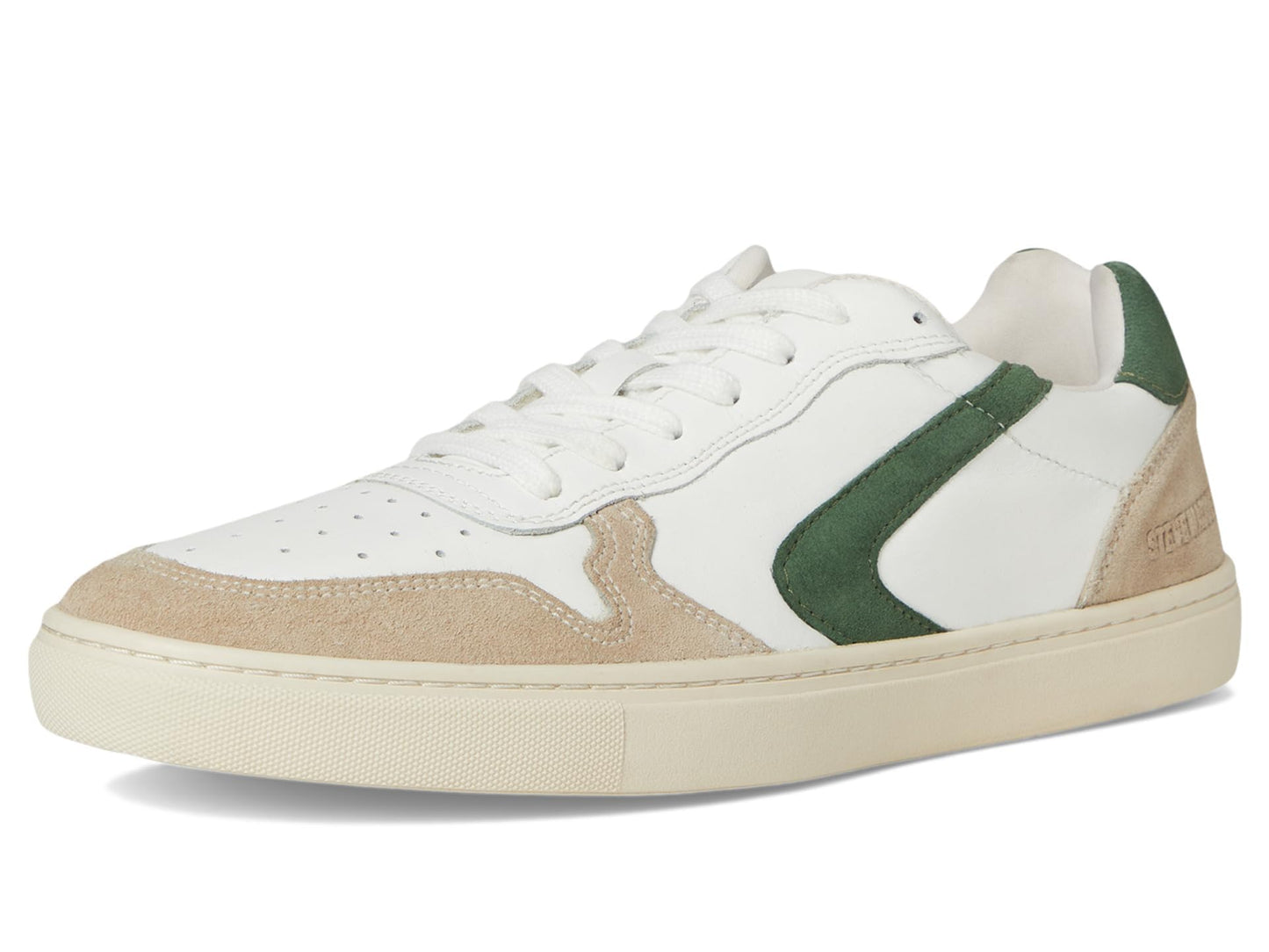 Steve Madden Men's Centre, White/Green Leather, 7 Medium