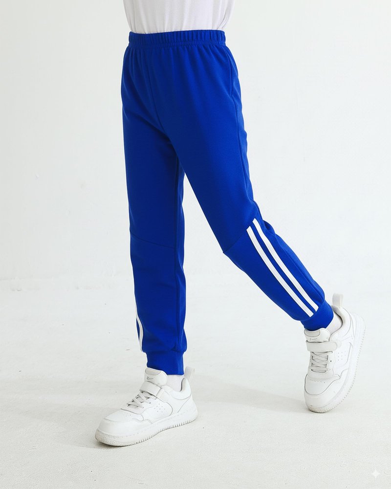 VEGGIEDOT Boys Pants 5t Boys Sweatpants Black Blue Grey Little Boys Joggers 3 Pack Casual Elastic Waist Athletic Pants