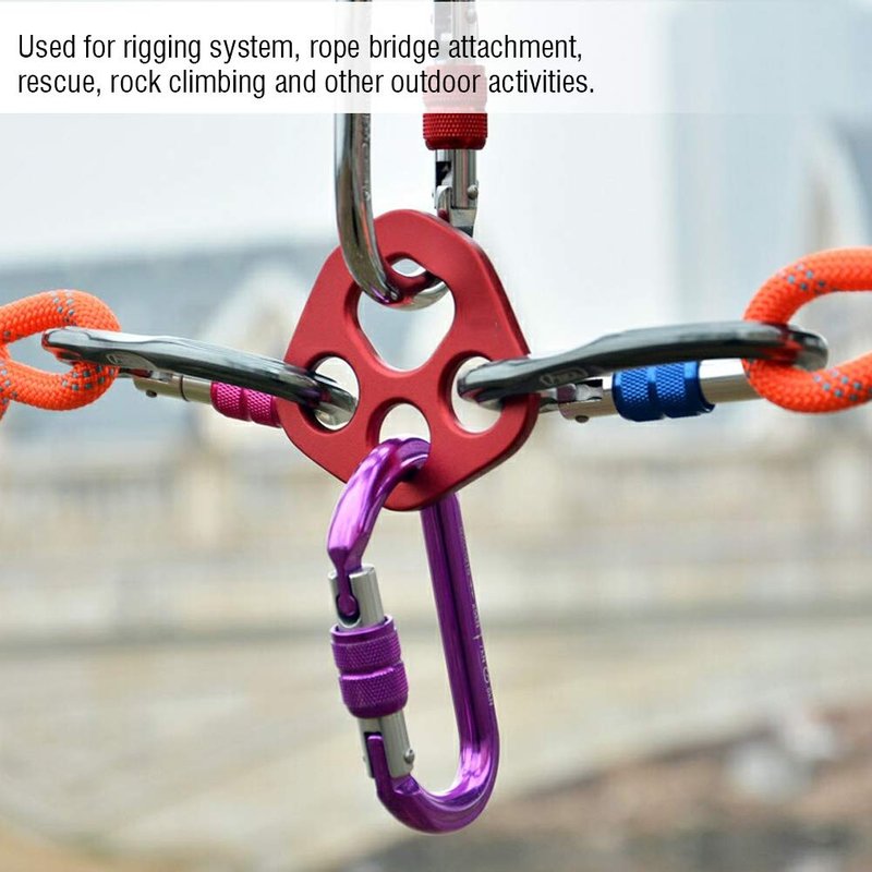 Mrisata Climbg Outdoor 9×8×1 Outdoor 4 Holes Paw Rigging Plate Rock Climbing Multi Anchor Point Connector Gear