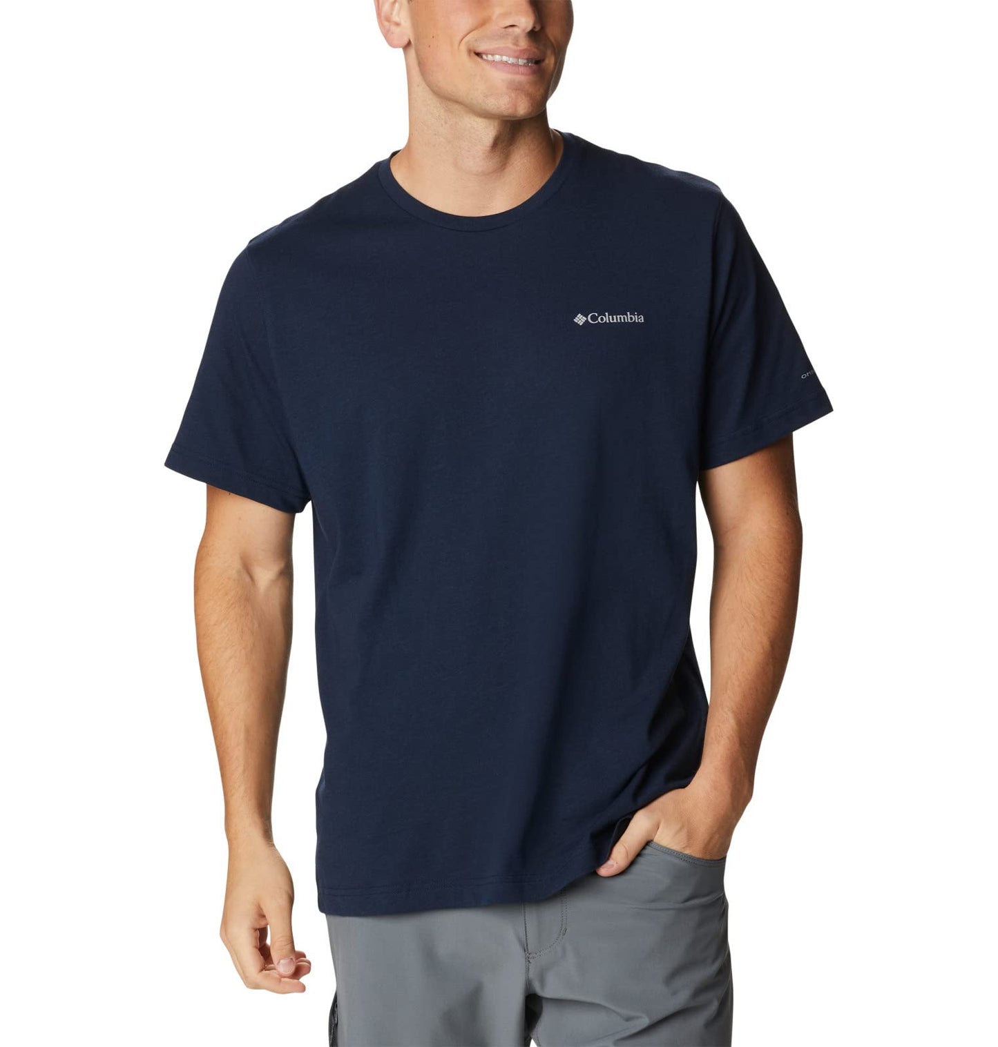 Columbia Mens Thistletown Hills Short Sleeve T-Shirt, Collegiate Navy Heather, Large Tall