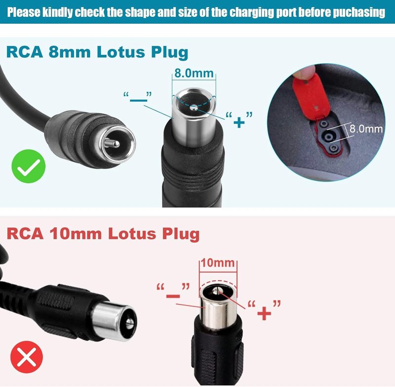 Replacement for Segway Ninebot ES1 ES2 ES4, 42V 2A Power Charger Adapter Cable for Xiaomi M365, Spin, Skip, Bird, Lime, Lime-S for 36V Li-ion Battery