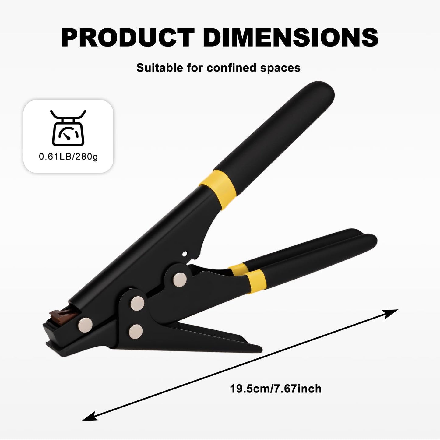 JIOUXIP Zip Tie Tool, Tensioning and Cutting Tool for Fastening and Cutting Plastic or Nylon Cable Tie, Cable Tie Gun for Cable Management, Zip Tie Tightener with Ergonomic and Portable Design