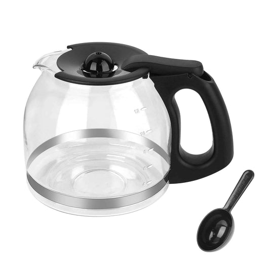 12-Cup Coffee Maker Pot Replacement Mr. Coffee 12 Cup Coffee Maker PLD12-RB, PLD12-NP, PLD12 Series FOR Mr. Coffee AM,CG,CHX,CJ,DW,DR, EVX,JWX,MV,PL and VB Series Coffeemaker -Black Handle