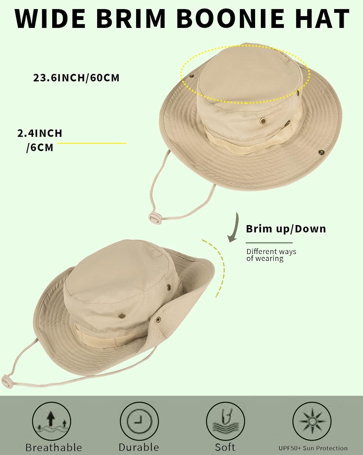 Skiennix Bucket Hat - UPF 50+ UV Protection for Men & Women | Foldable Summer Safari Hat