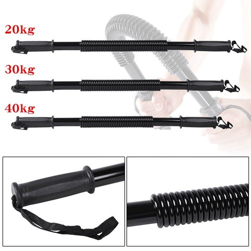 Boshen 66lbs Power Twister Bar Bend Exercise Bar Workout for Chest Arm Upper Body Strength Training Heavy Duty Arm & Chest Builder