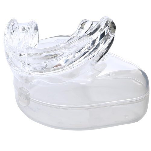 Oral Mart Braces Mouth Guard for Sports (Pure Clear) - Instant Fit (No Boil) Double (Upper & Lower) Mouthguard for Lacrosse, Hockey, Muay Thai, Football, MMA, Rugby, Karate, Boxing (with Case)