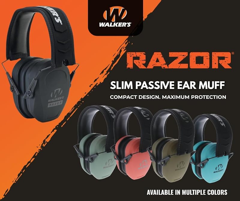 Slim Passive Earmuffs - 27dB NRR Hearing Protection - Odg