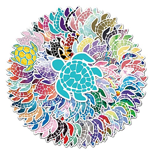 50 PCS Waterproof Colorful Cartoon Sea Turtle Stickers