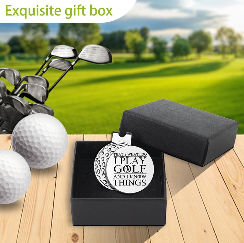 Pishovi I Play Golf Funny Golf Markers, Magnetic Golf Marker Cap Clip, Golf Accessories, Birthday Retirement Appreciate Father's Day Thanking You Gifts for Grandpa Dad Golf Lovers Uncle Golfer Brother