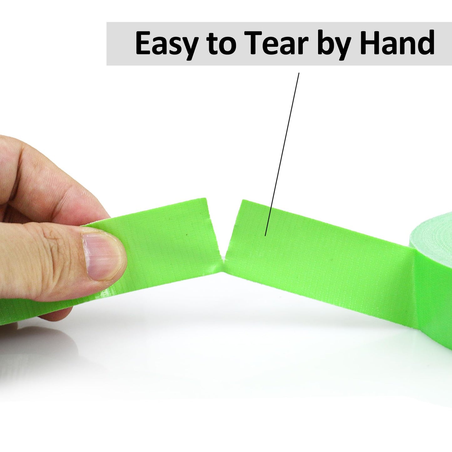 BOMEI PACK Green Duct Tape 1inch, Heavy Duty Strong Waterproof Industrial Color Duct Tape 9.0mil x 60yds for Packing and Repairing