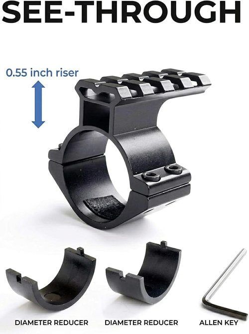 Gotical Optics 25.4/30 mm Scope Rings Picatinny Rails Adapter Red Dot Scope Mount Tactical Light Mount, Top Rail for Backup Lasers (Set of 2)