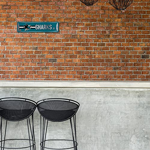 San Jose Sharks NHL Metal Street Sign - 4x15 Durable Aluminum