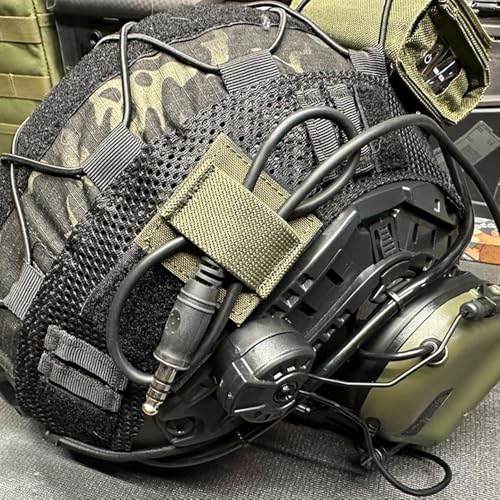 Tactical Cable Storage Board with Hook and Loop Fastener - 3 Black