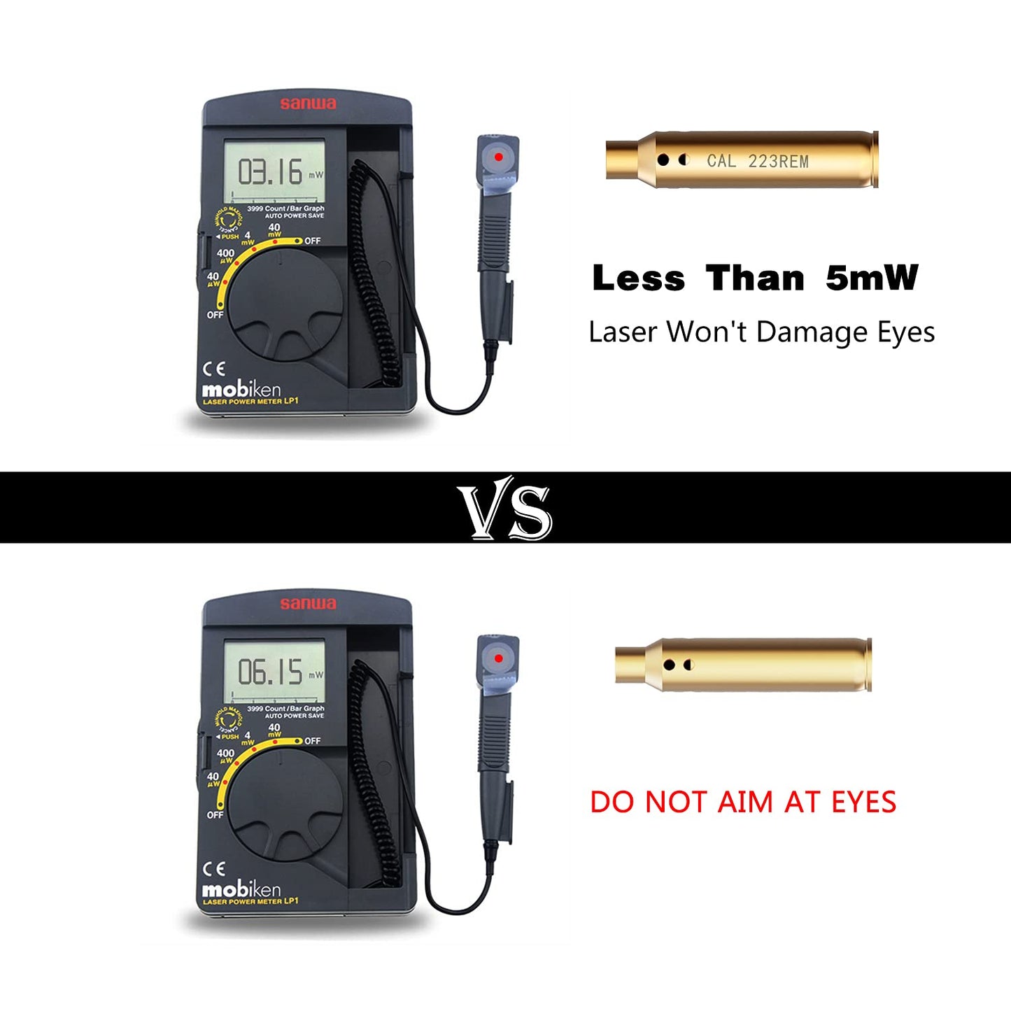 Marmot Bore Sight Cal .223 Rem 5.56mm Boresight 223 Bore Sight NATO Laser Boresighter for Cal 223 556 with 3 Sets of Batteries