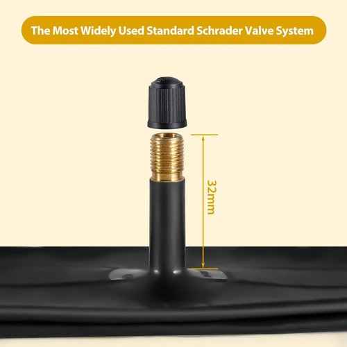 20 Inch Bike Tube by [Brand Name] - Durable Butyl Rubber with Schrader Valve | 2 Pack with Tire Levers