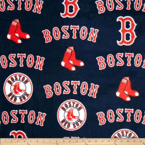 Boston Red Sox Fleece Fabric by the Yard - Soft & Cozy