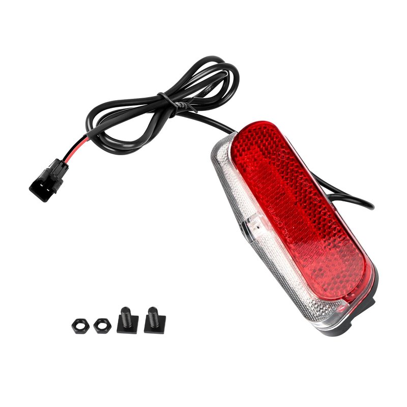 Varstrom Ebike Rear Tail Light,6V-60V LED Warning Light High Brightness Tail Brake Light with Waterproof SM Connector&38.3" Cable Length Electric Bike Accessories for BAFANG Mid Motor and hub Motor