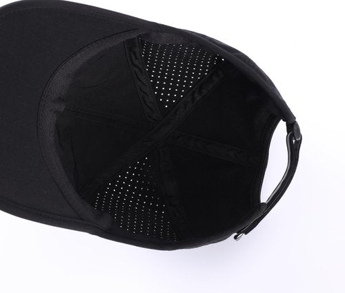 Home Prefer UPF50+ Water Repellent Quick Dry Sun Hat for Men Women Outdoor Sports Running Golf Reflective Adjustable Baseball Cap Black Large