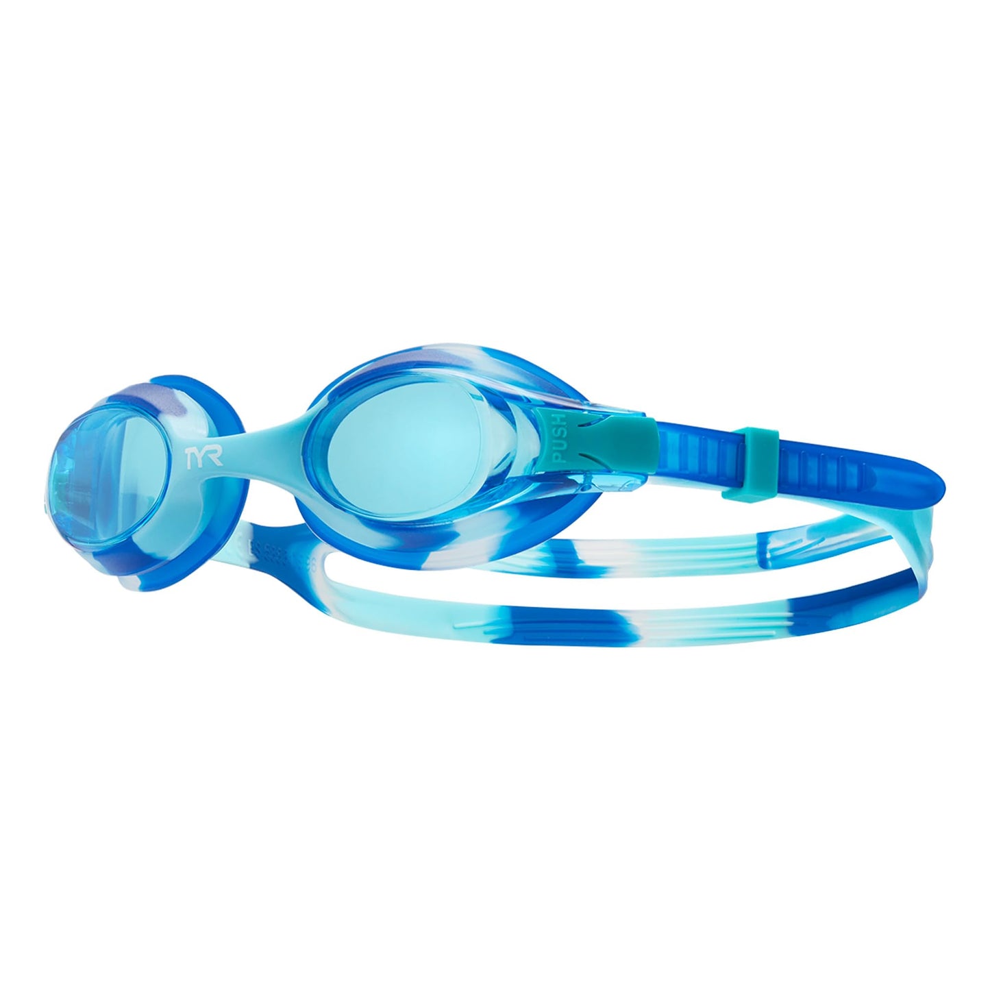 TYR Kids' Swimple Goggles - Colorful Swim Goggles for Beginners, Blue