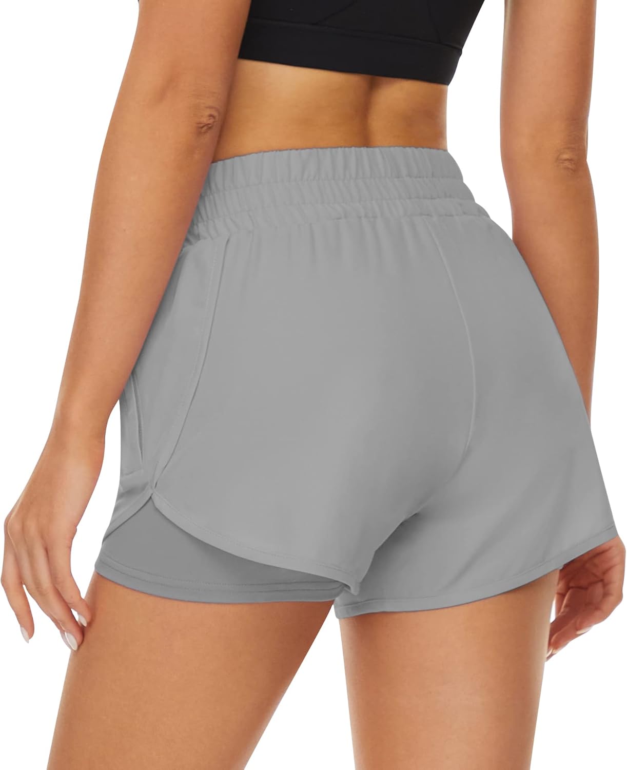 Skiennix Athletic Shorts for Women - Quick Dry High Waisted Running Shorts with Pockets | 2 Pack