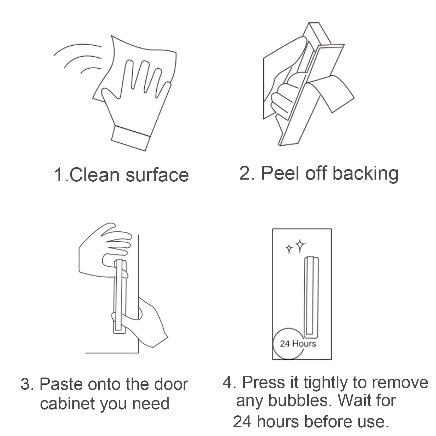 Xinally 4 Pcs Gold Adhesive Cabinet Door Handles, No Drill Cabinet Pulls Self Stick Shower Door Handle for Cabinet Closet Glass Sliding Shower Door Handle