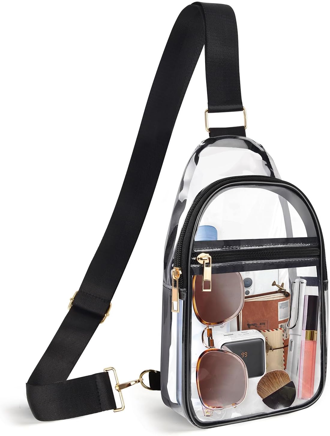 Skiennix Clear Stadium Approved Bag - Front Pocket Crossbody Purse for Concerts & Sports Events