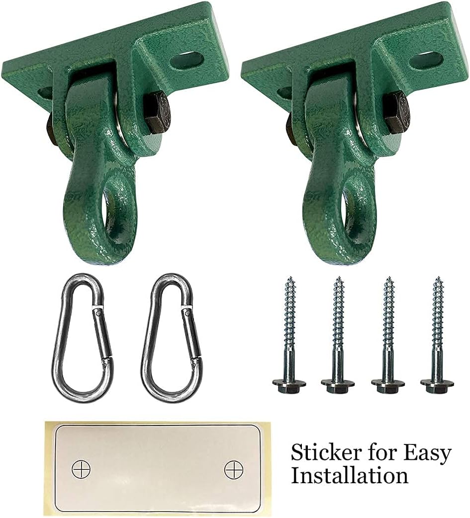 ABUSA Heavy Duty Swing Hangers - 5000 lb Capacity for Indoor/Outdoor Use | Includes Screws & Bolts, 2 Pack