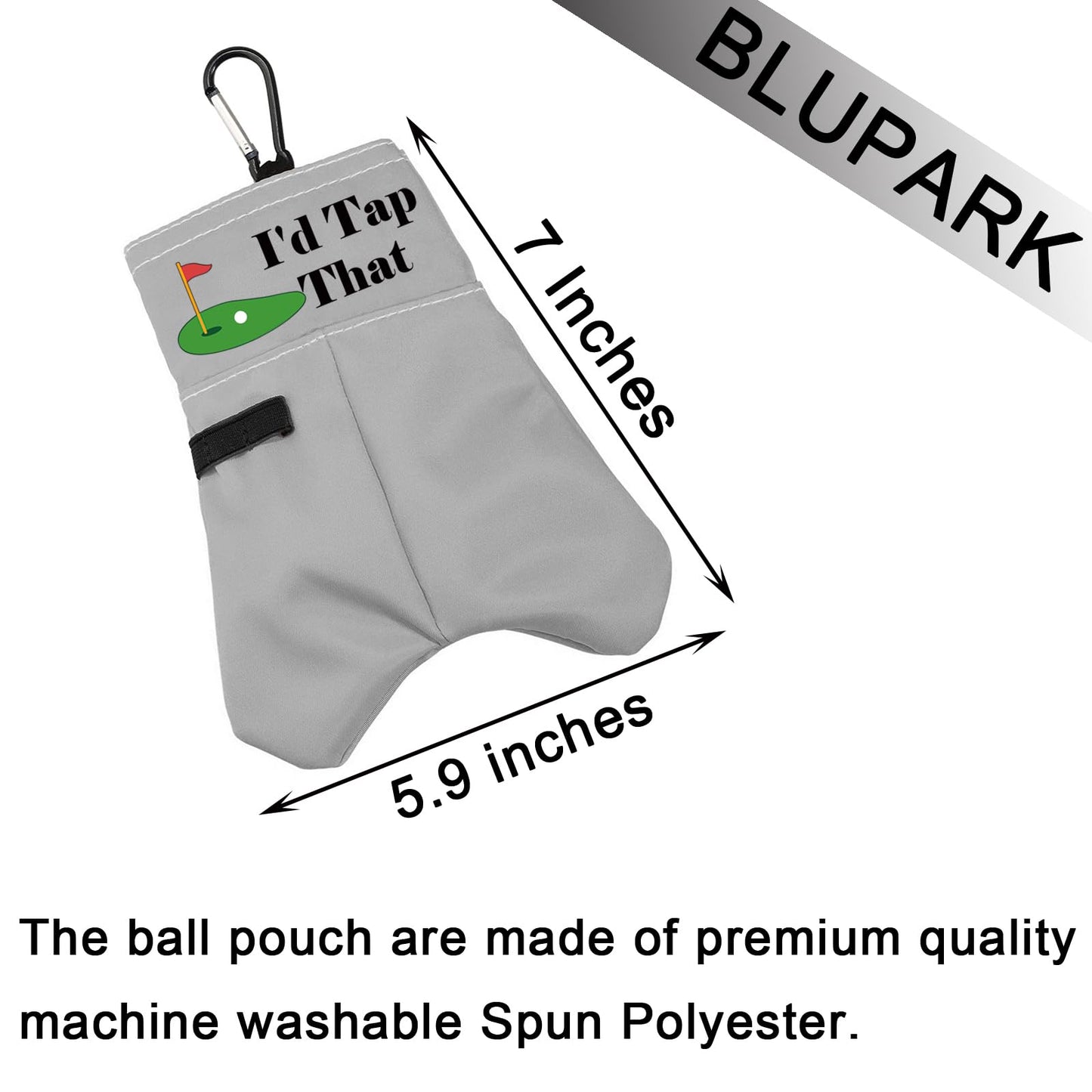 BLUPARK Funny Golf Ball Storage Bag for Golfer (I'd Tap That)