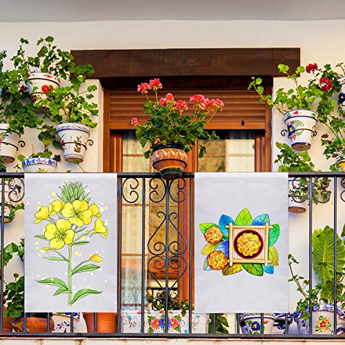 KUUQA 6-Pack Double Sided Garden Flags 11.6 x 17.5 Inch White DIY Yard Decor