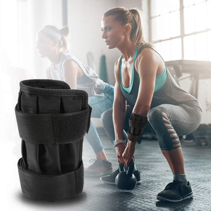 Weighted Wrist and Ankle Bands, 1 Pair Adjustable Ankle Wrist Weight Straps, Leg Arm Hand Cuff Weights with Empty Pocket for Steel Plates(Not Included) Maximum 11lbs, Training