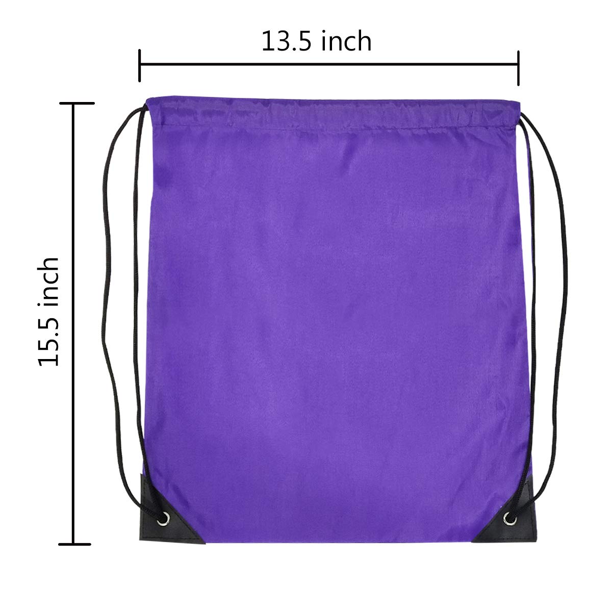 GoodtoU Drawstring Backpacks, Bulk Nylon Backpack Cinch Sack Drawstring Gym Bag for Sport, Traveling, Team (20Pcs, Fluorescent Green)