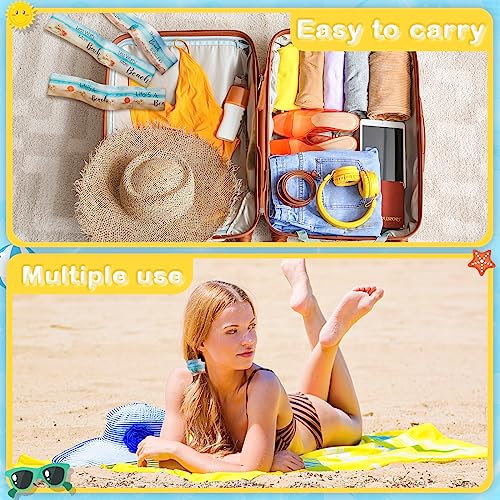 4 Pcs Elastic Beach Towel Bands for Regular Chairs - Seaside
