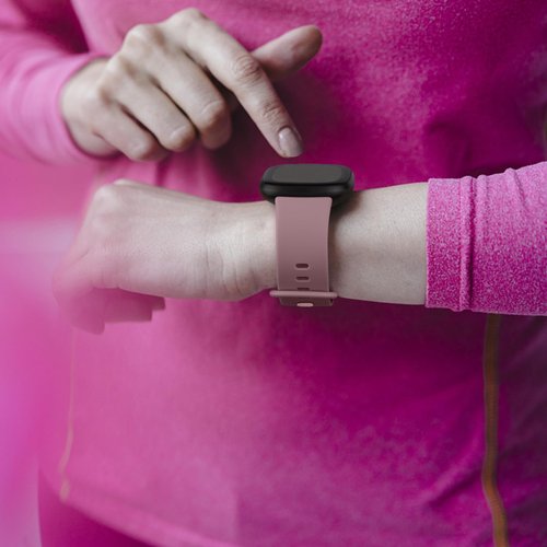 Vancle Bands for Fitbit Versa 4 / 3, Sense 2 Bands - Women Men 6 Pack, Classic Soft Sport Replacement Strap for Fitbit Smart Watch (Black, Starlight, Light Pink, Milk Tea, Smoky Purple, White, Large)