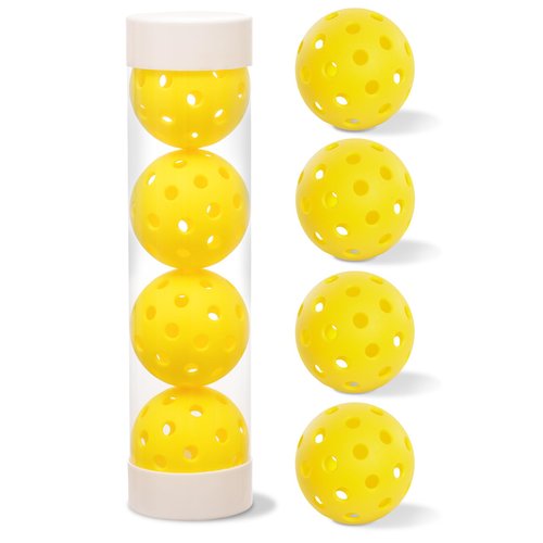 arcopik Pickleball Balls – Outdoor Style | Durable, Crack-Resistant for Tournament Play, Practice & Training (Pack of 4)