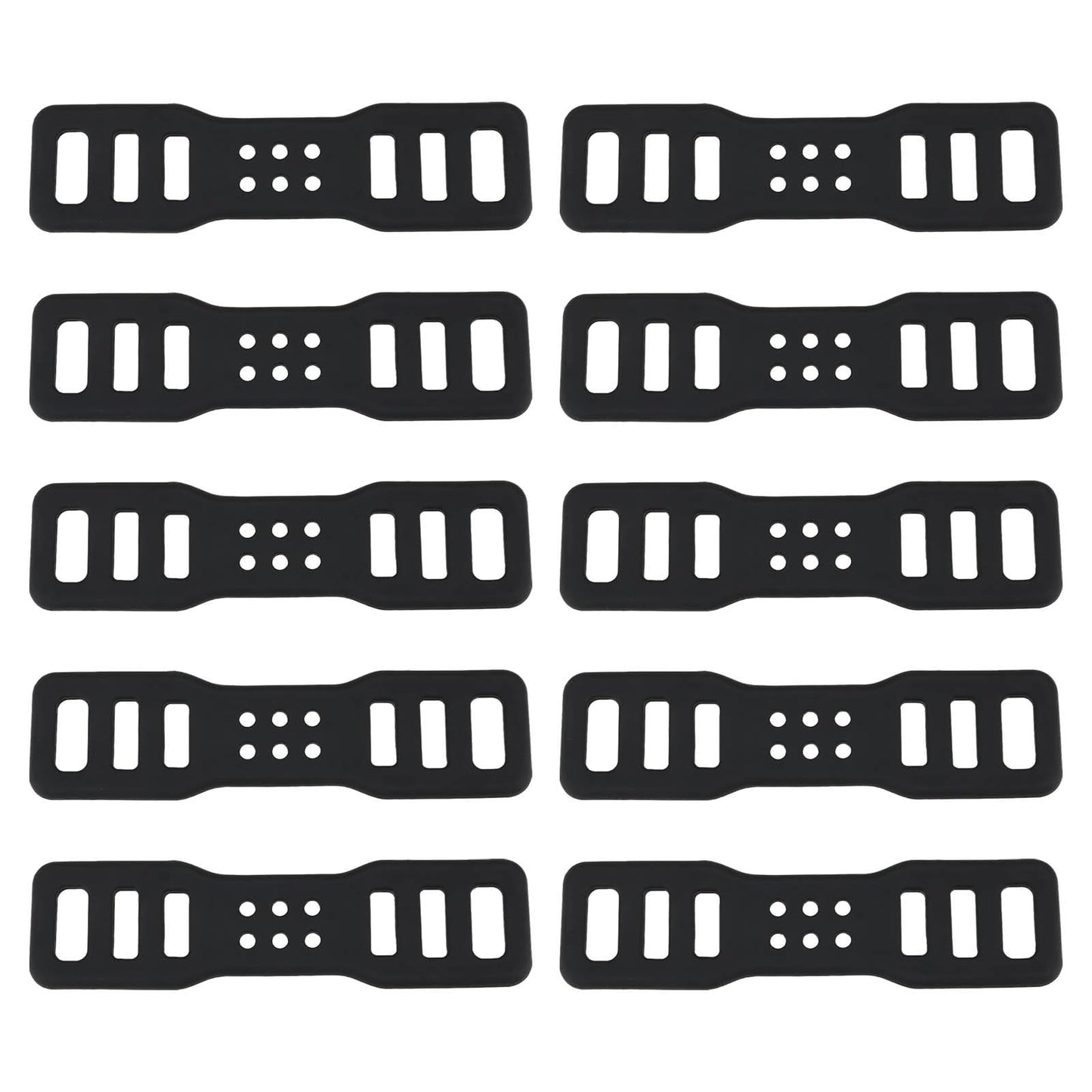 SG Store 10Pcs Bicycle Silicone Straps Holders Silicone Fixed Strap Replacement Part Bike Light Holder Cycling Accessories Suitable for Bicycle Light, Black