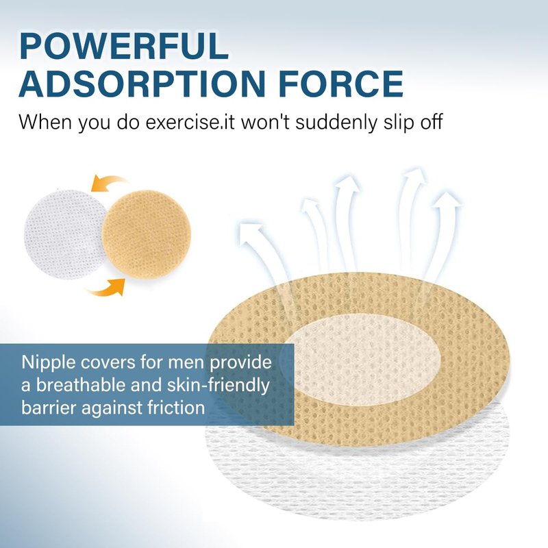 TZWXHDM Men's Nipple Cover, Anti-Chafing Running Nipple Covers Men, Premium Male Nipple Covers No Show for Sports and Daily Wear