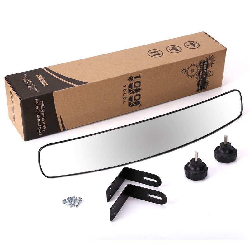 10L0L Golf Cart Rear View Mirror for Yamaha EZGO Club Car, 16.5" Extra Wide 180 Degree Panoramic Rearview Mirror