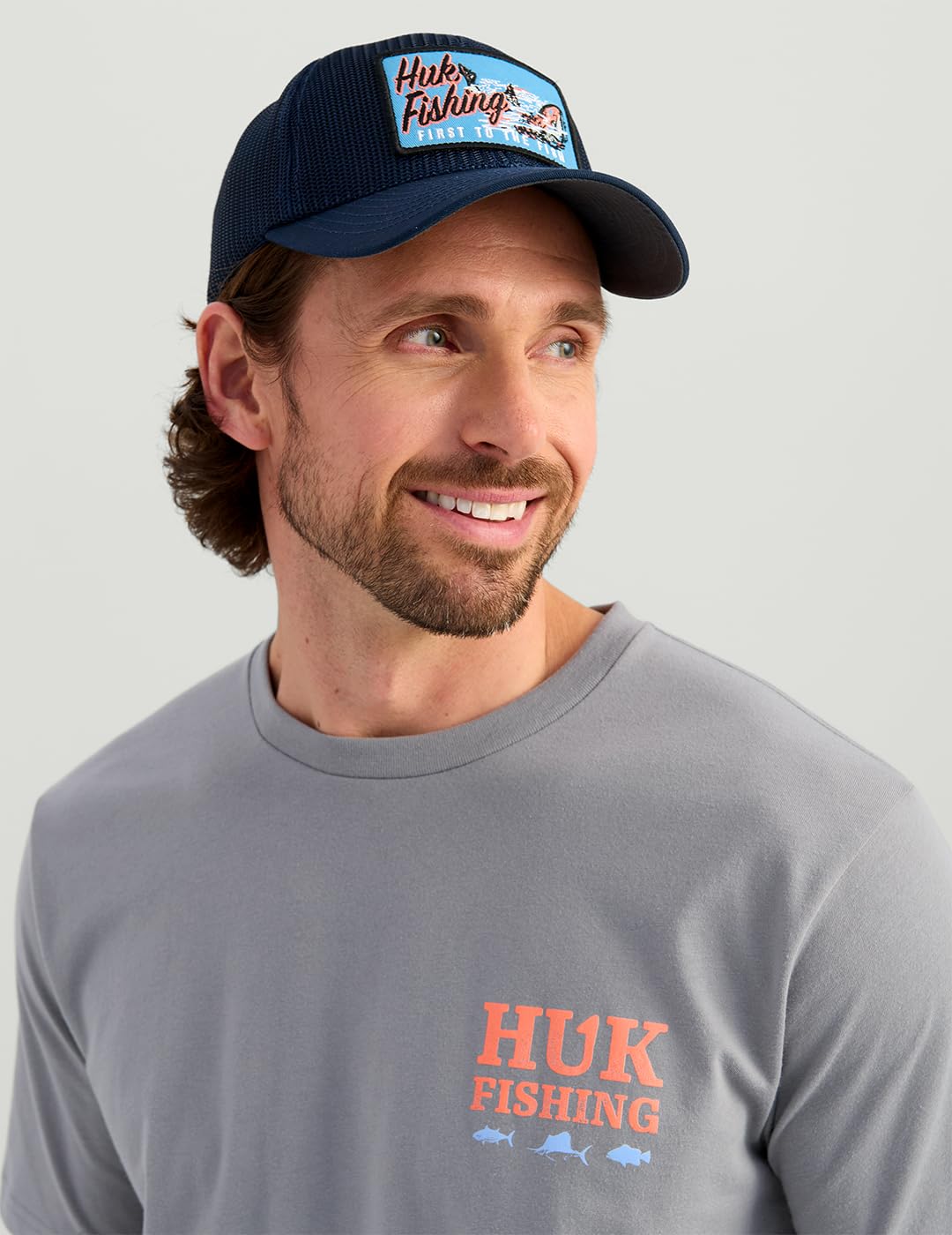 HUK Mens Short Sleeve Performance Tee, Fishing T-Shirt for Men, Saltwater Fish - Night Owl, X-Large