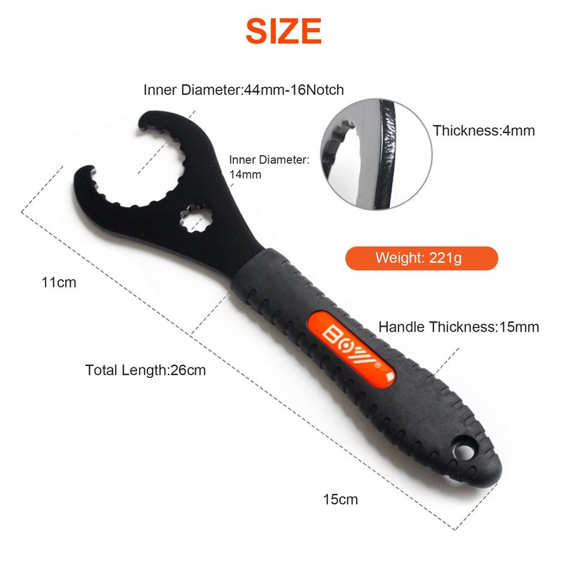 SONZUIA Bike Bottom Bracket Removal Tool for Most OD 39/41/44/46/49 mm 12/16 Notch Bicycle Bottom Bracket Bearing