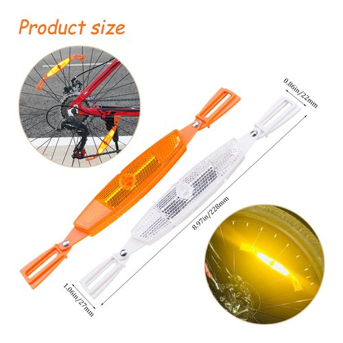 Comidox 2Pairs Universal Bike Wheel Reflectors High Visibility Bicycle Spoke Reflector Accessories for All Bikes Enhance Night Riding Safety