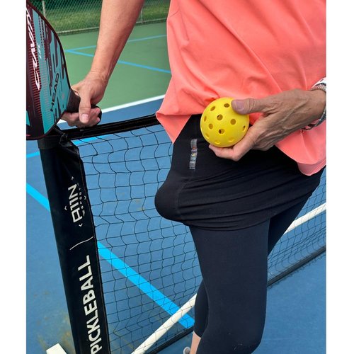 BANDI Ball Band - Pickleball & Tennis Ball Holder, Secure Sports Accessory for Easy Carry, Comfortable Elastic Band, Adjustable Fit for Active Players, Convenient for On-the-Go Use (Black, Medium)