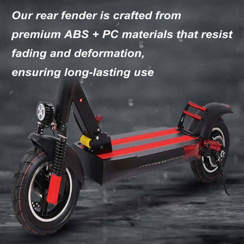Ezweiji Rear Fender with Tail Light, 10-Inch Scooter Rear Fender Replacement Parts for M4 Electric Scooters