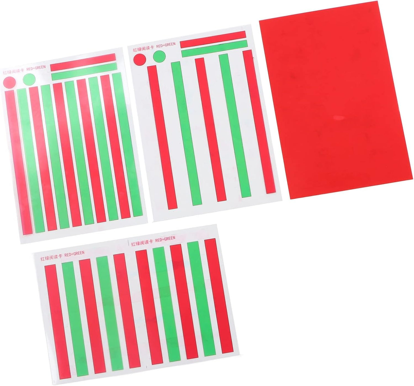 Red Green Vision Correction Cards - Myopia & Strabismus Eye Training Glasses for Amblyopia