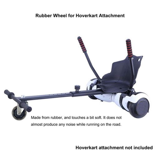 4'' Quiet Rubber Wheel Replacement for Hoverboard Seat Attachment (Single Bolt Type) (4'')